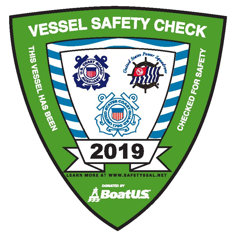 Vessel Safety Sticker 2019